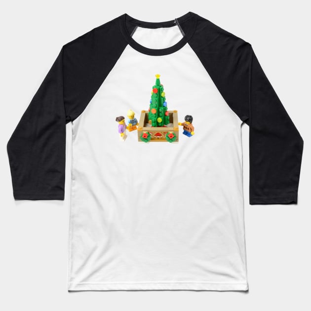 Minifigure Christmas, Christmas Tree Baseball T-Shirt by DIYitCREATEit